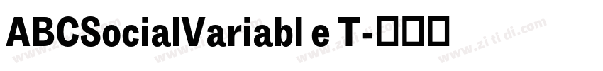 ABCSocialVariabl e T字体转换